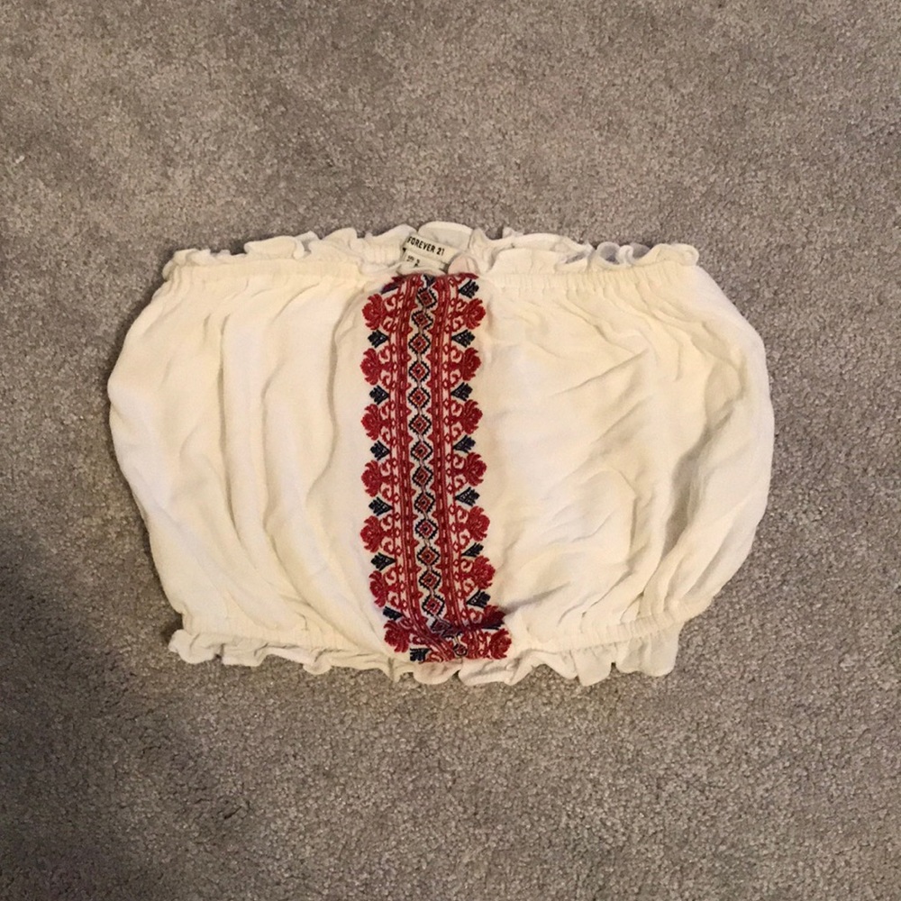 Strapless crop top size small